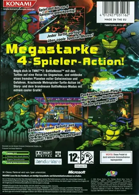 Teenage Mutant Ninja Turtles 2 Battle Nexus (USA) box cover back